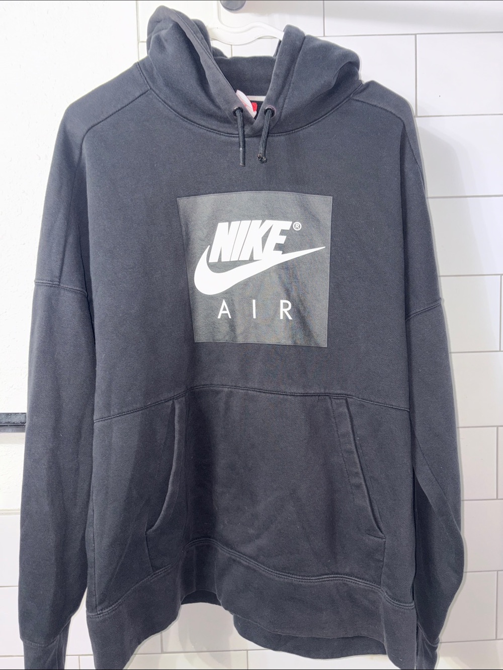 Nike Air Men's Black Crewneck Hoodie Sweatshirt